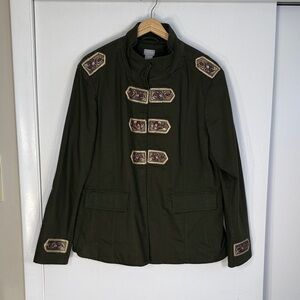 Chico's Olive Green Jacket Quilted, Warm XL or 3